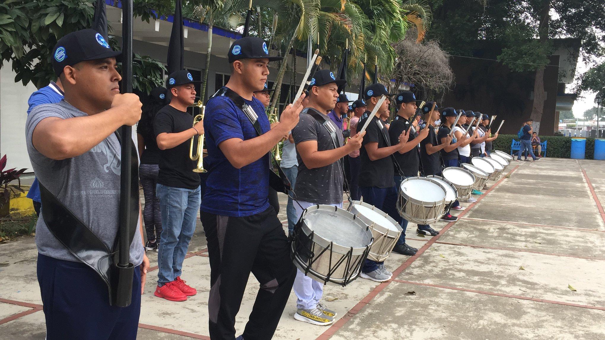 Estudiantes del Tec Mina participan en el XXV Encuentro Nacional Estudiantil de Escoltas y Bandas de Guerra.