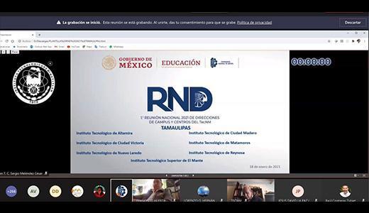 PRIMERA REUNIÓN NACIONAL 2021 DE DIRECTORES DE CAMPUS Y CENTROS DEL TECNM