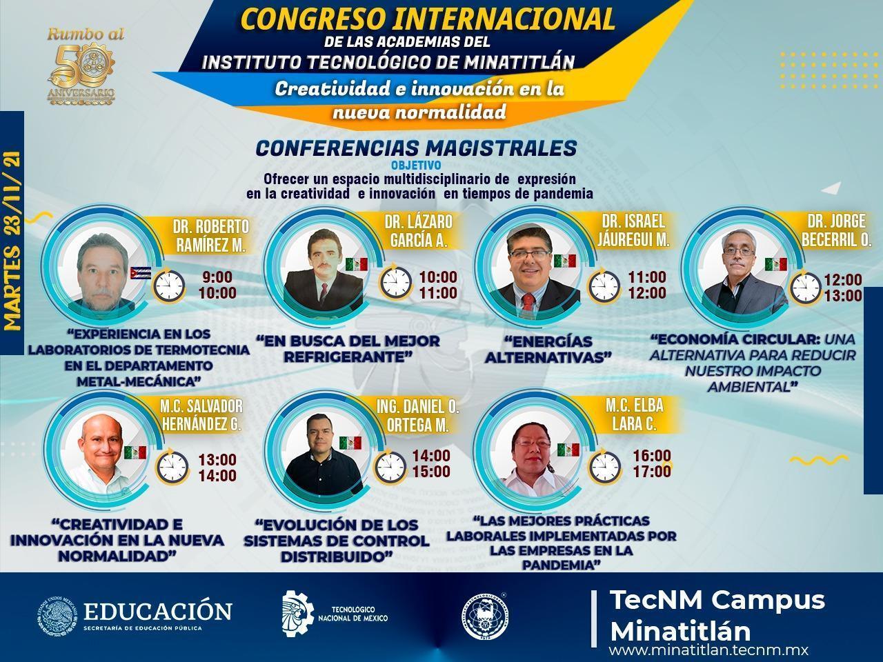 PRIMER CONGRESO INTERNACIONAL DE LAS ACADEMIAS DEL INSTITUTO TECNOLÓGICO DE MINATITLÁN