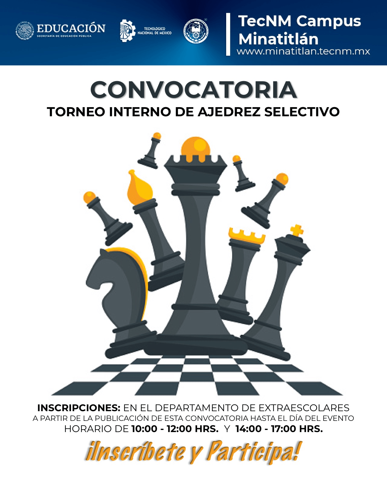 CONVOCATORIA: TORNEO INTERNO DE AJEDREZ SELECTIVO