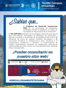 CONOCE EL PROGRAMA DE DESARROLLO INSTITUCIONAL 2019-2023