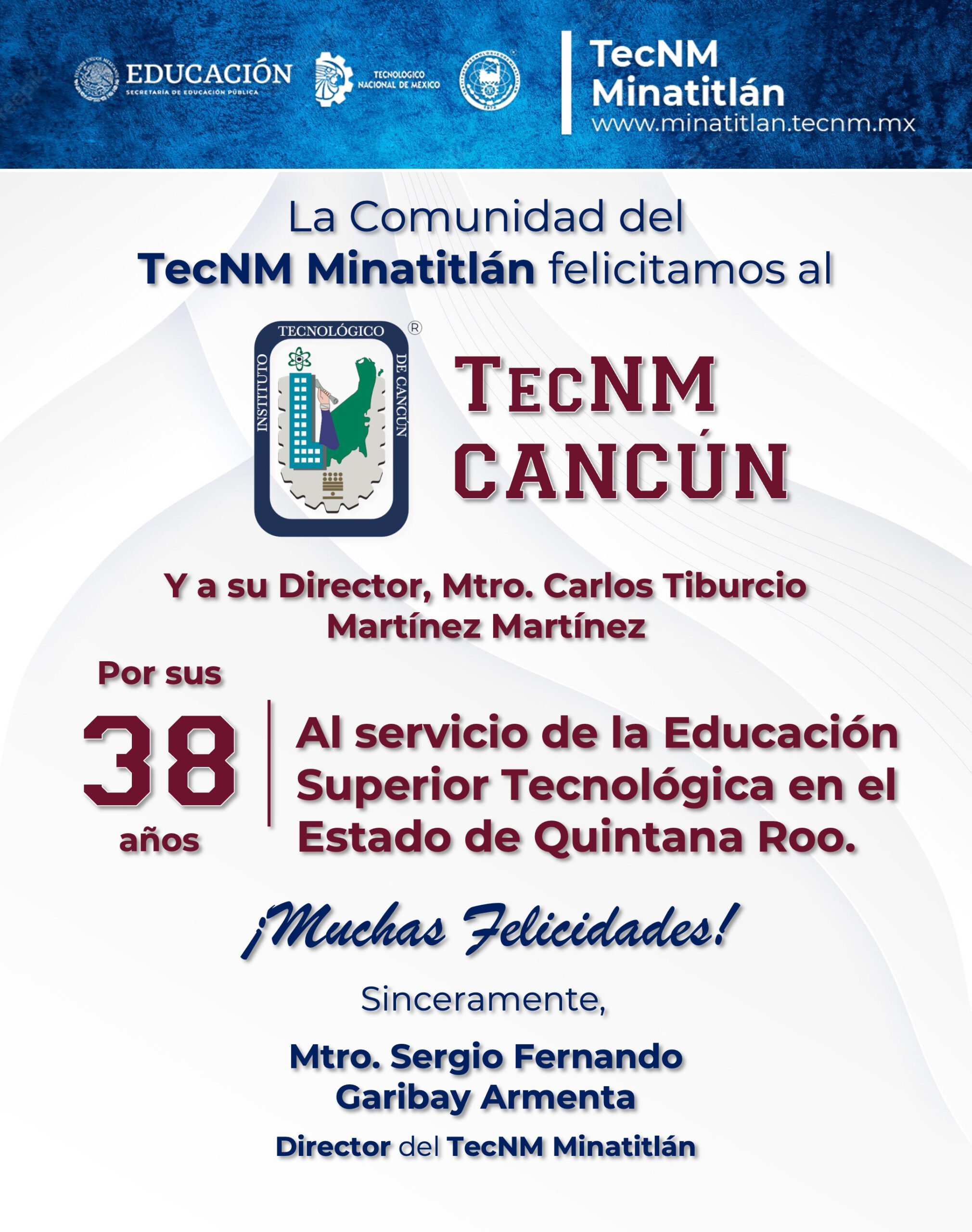 ¡FELIZ ANIVERSARIO AL TECNM CANCÚN!