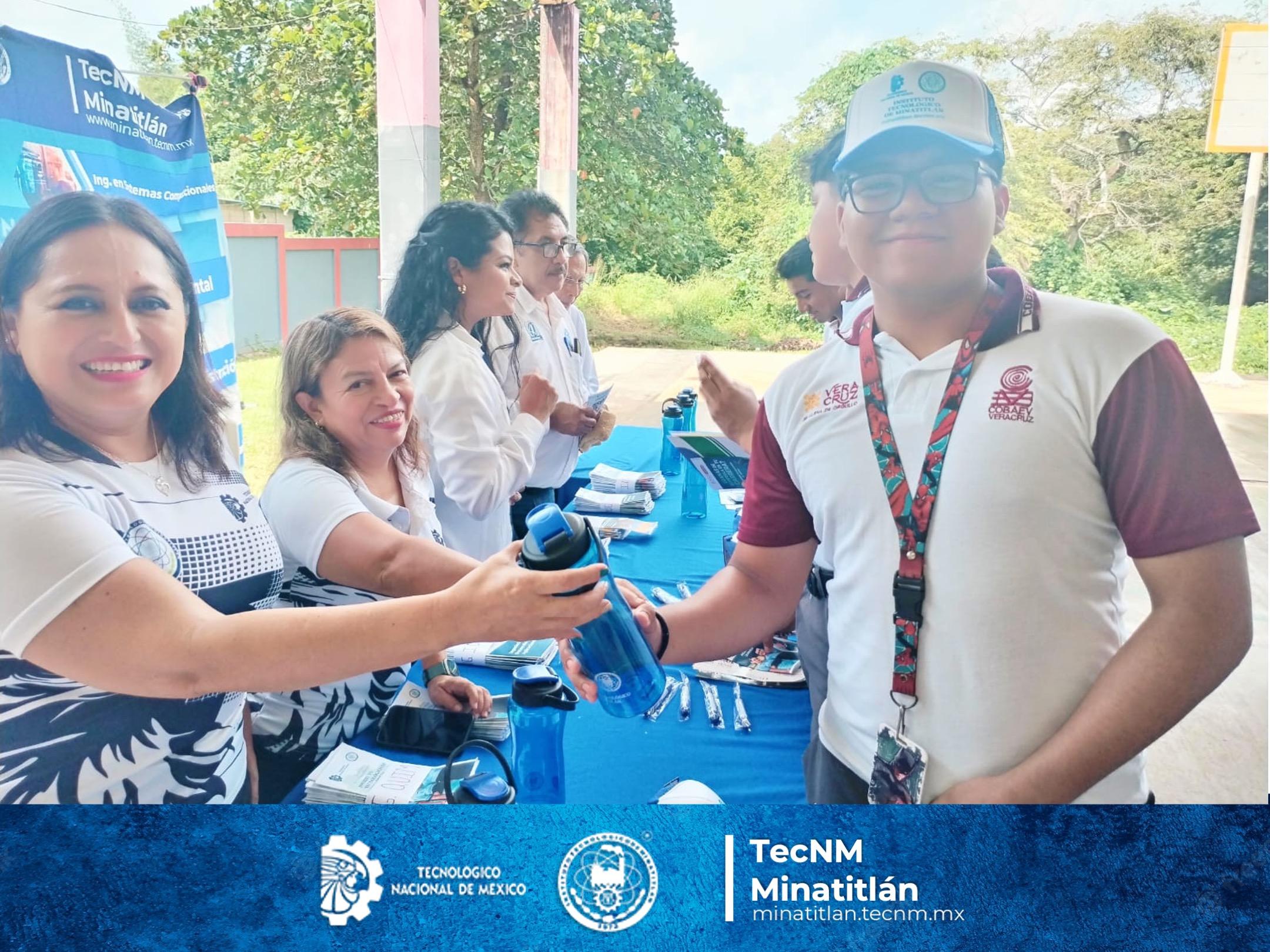 DESTACADA PARTICIPACIÓN DEL TECNOLÓGICO DE MINATITLÁN EN LA FERIA PROFESIOGRÁFICA DEL COBAEV PLANTEL 17 JÁLTIPAN