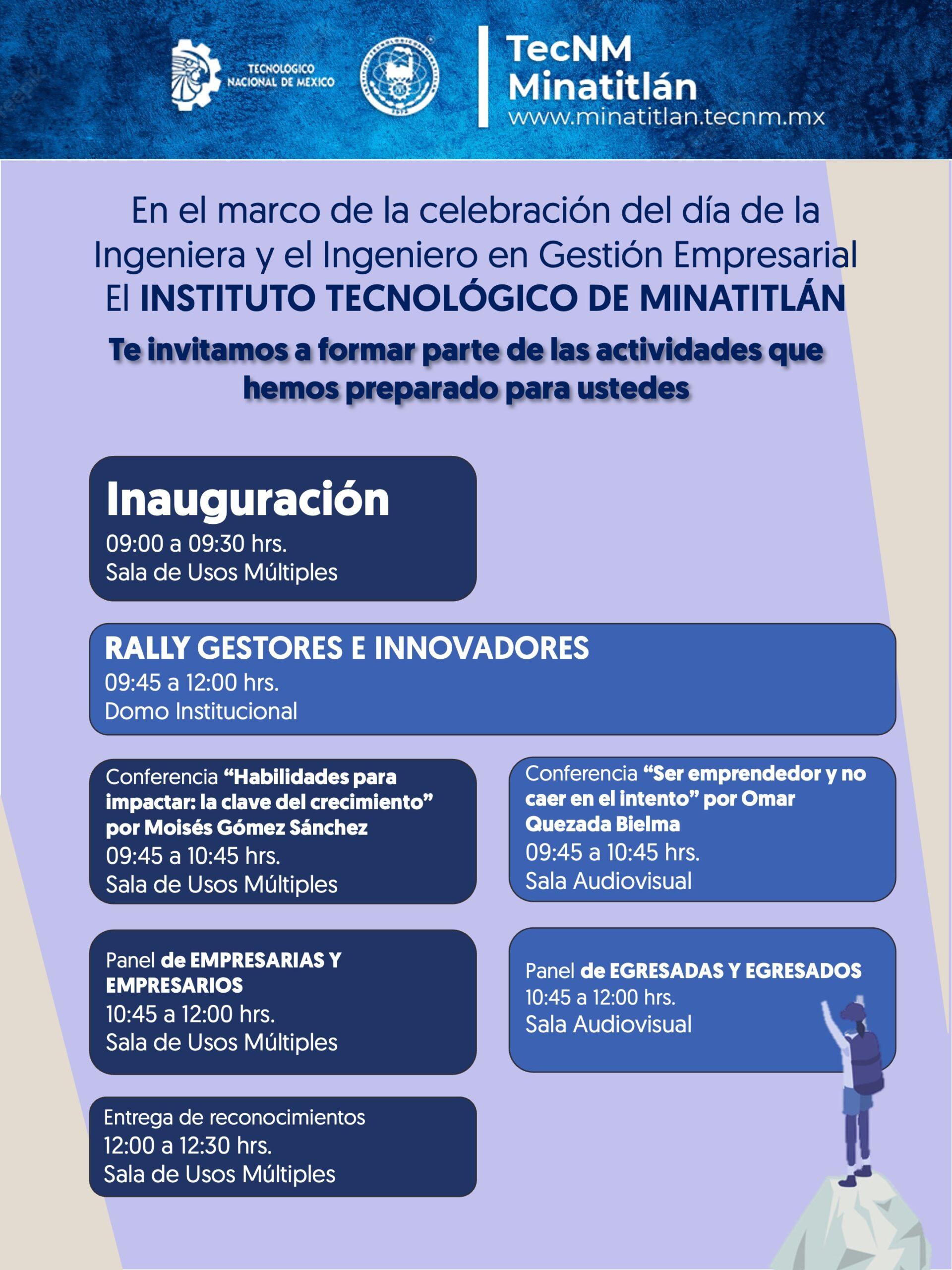 ASISTE A LAS ACTIVIDADES EN EL MARCO DE LA CELEBRACIÓN DEL DÍA DE LA Y EL INGENIERO EN GESTIÓN EMPRESARIAL