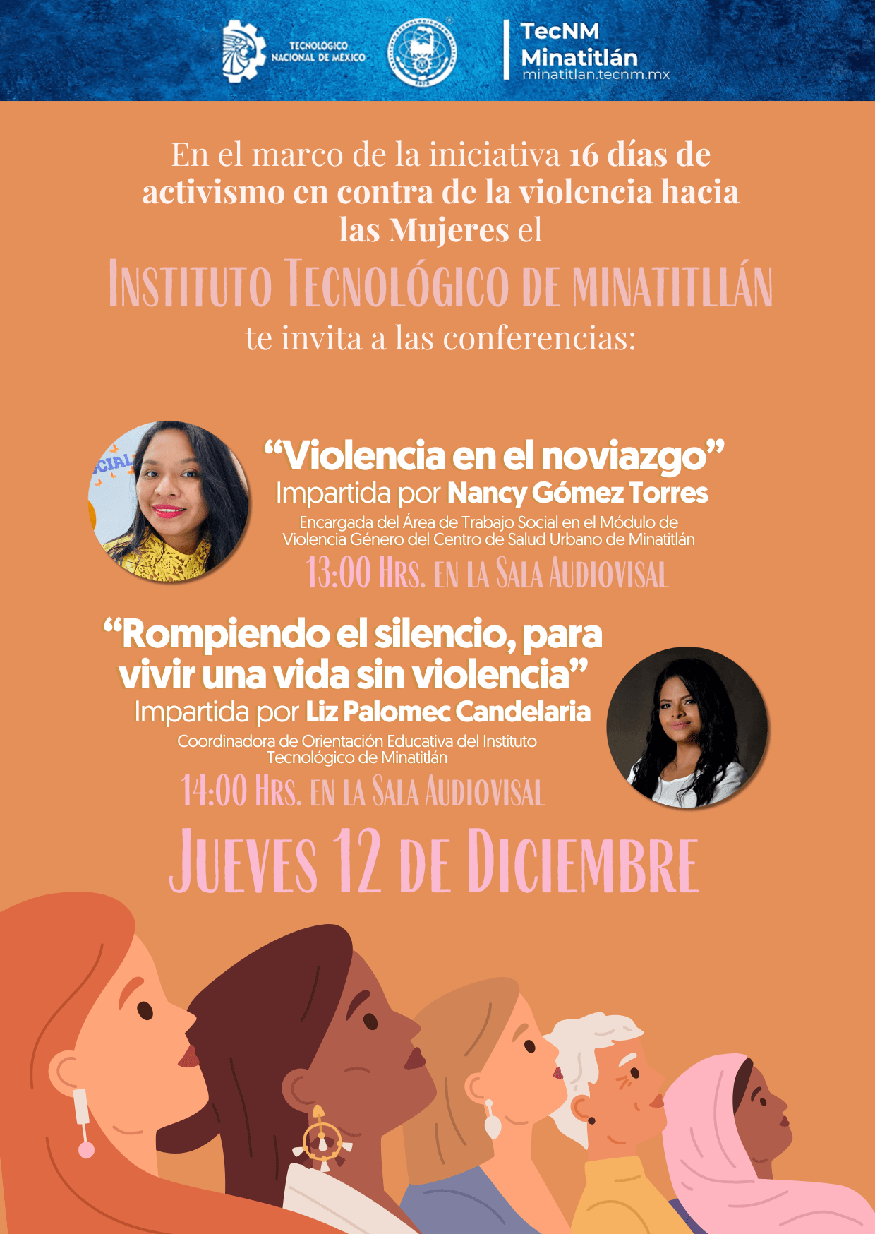 CONFERENCIAS EN EL MARCO DE 16 DÍAS DE ACTIVISMO EN CONTRA DE LA VIOLENCIA HACIA LAS MUJERES