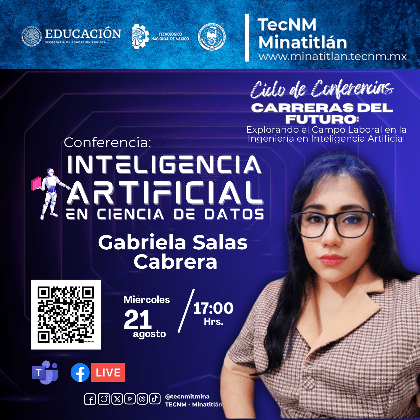 CICLO DE CONFERENCIAS “CARRERAS DEL FUTURO: EXPLORANDO EL CAMPO LABORAL EN LA INGENIERÍA EN INTELIGENCIA ARTIFICIAL”