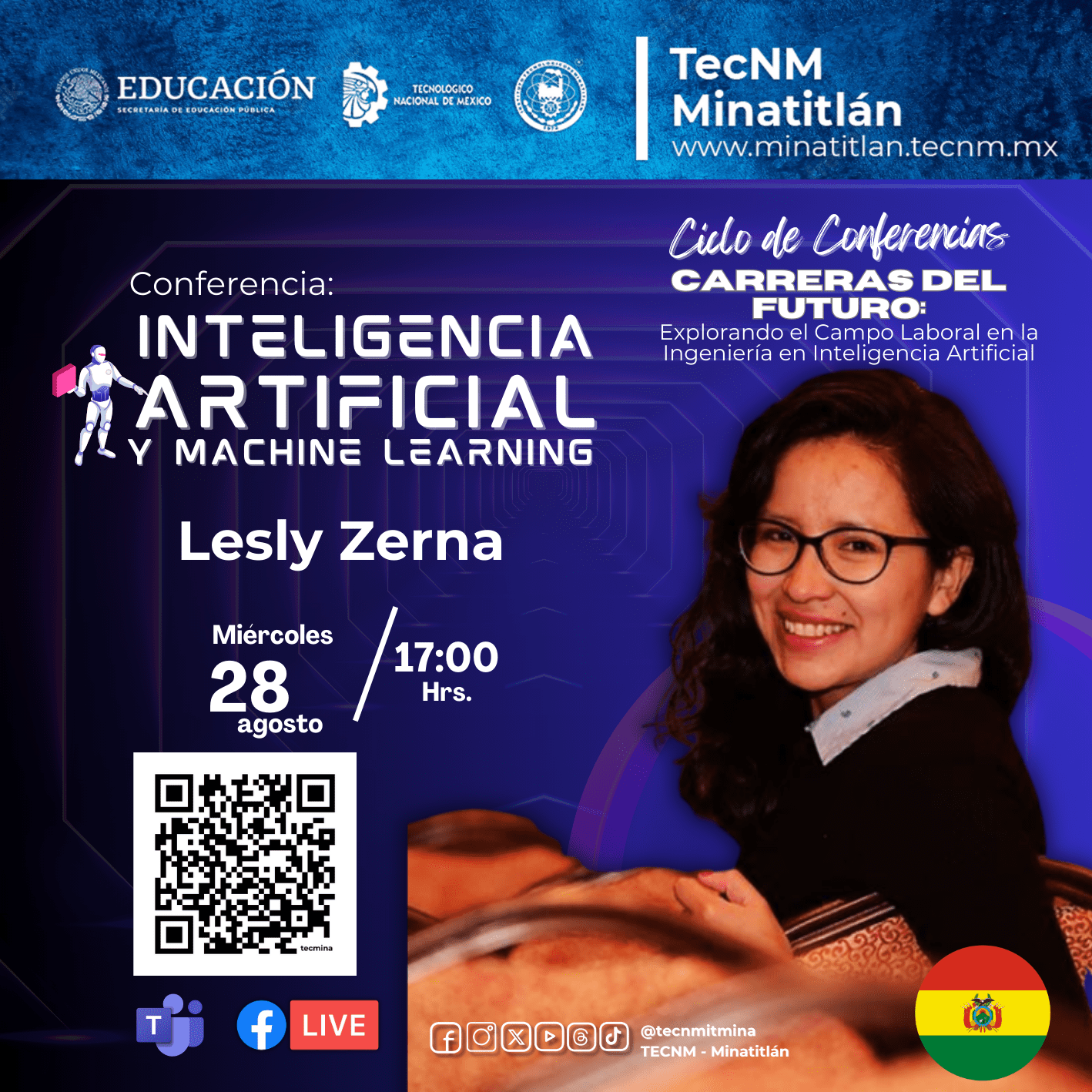 CICLO DE CONFERENCIAS “CARRERAS DEL FUTURO: EXPLORANDO EL CAMPO LABORAL EN LA INGENIERÍA EN INTELIGENCIA ARTIFICIAL”