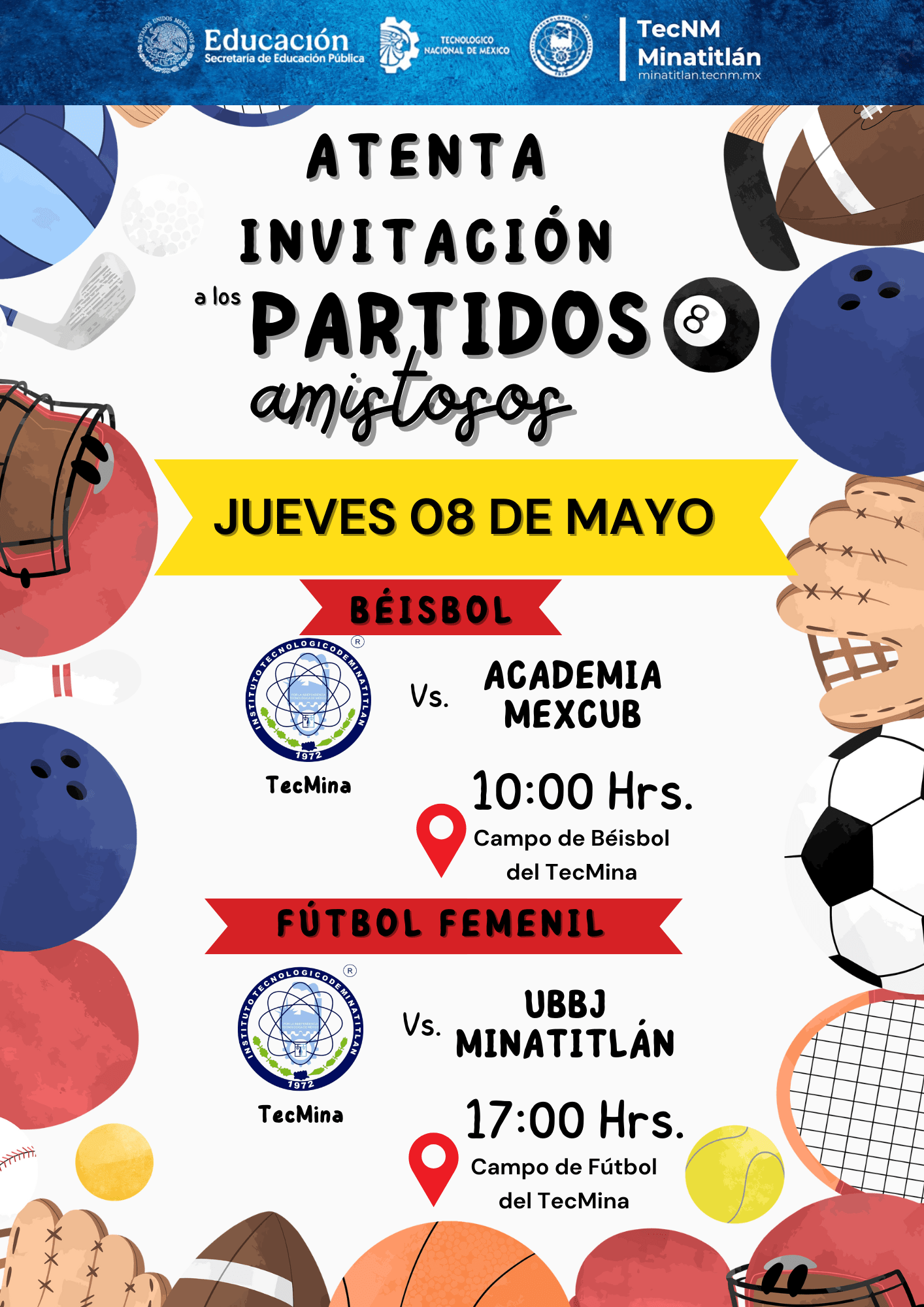 ¡JUEVES DEPORTIVO EN EL TECMINA!