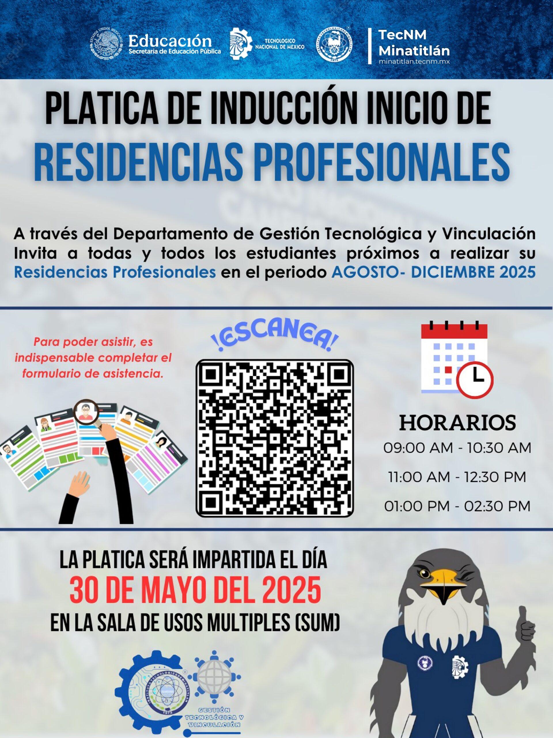PLÁTICA DE INDUCCIÓN RESIDENCIAS PROFESIONALES