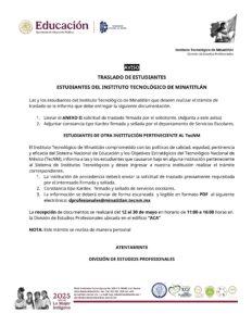 CONVOCATORIA DE TRASLADO