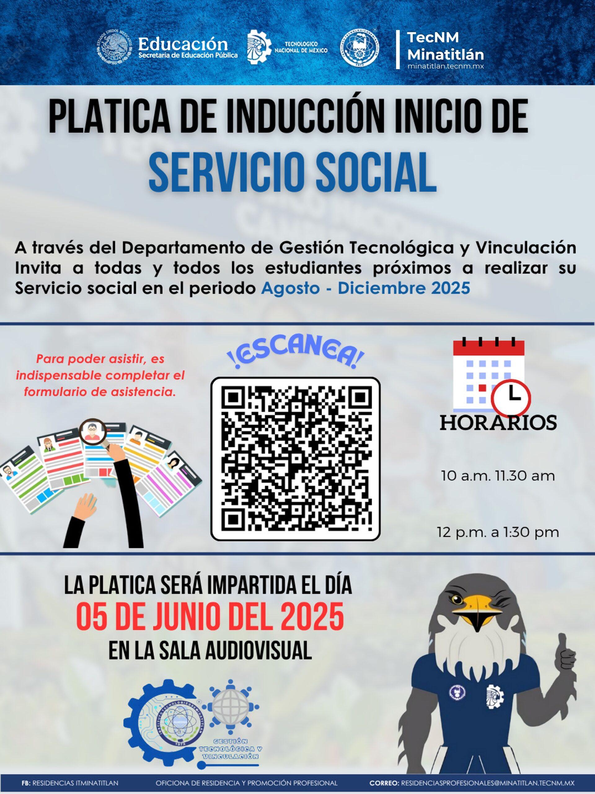 PLÁTICA DE SERVICIO SOCIAL (PERIODO AGOSTO – DICIEMBRE 2025)