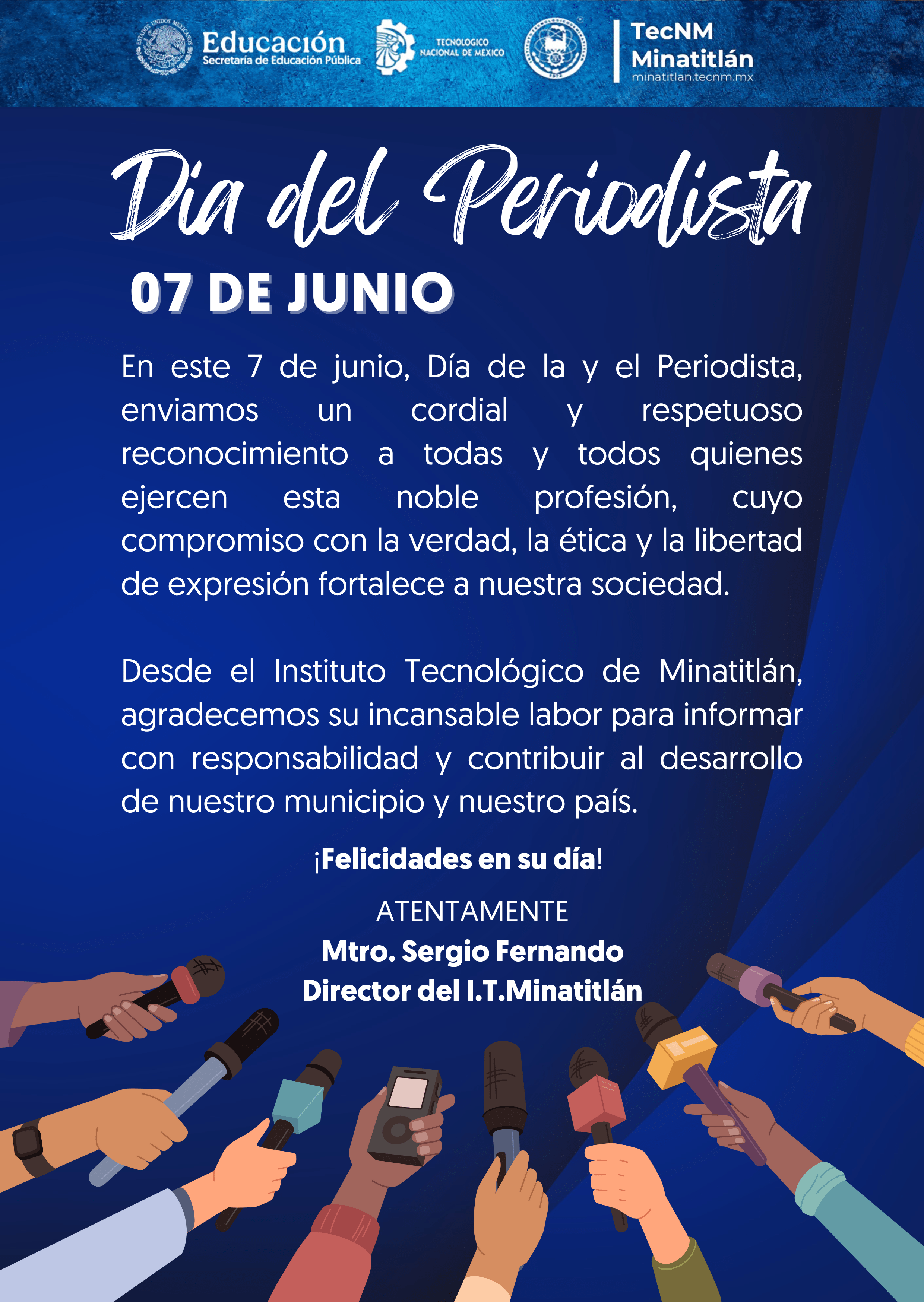 ¡FELIZ DÍA DEL PERIODISTA!