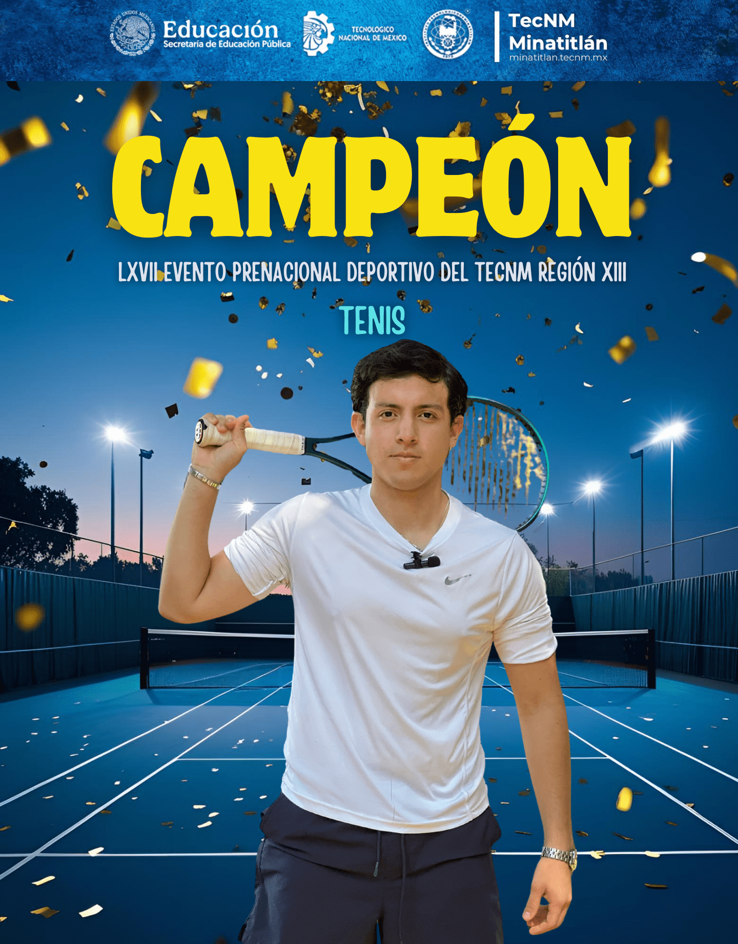 EPND 2025: CAMPEÓN EN TENIS INDIVIDUAL EN EVENTO PRENACIONAL DEPORTIVO