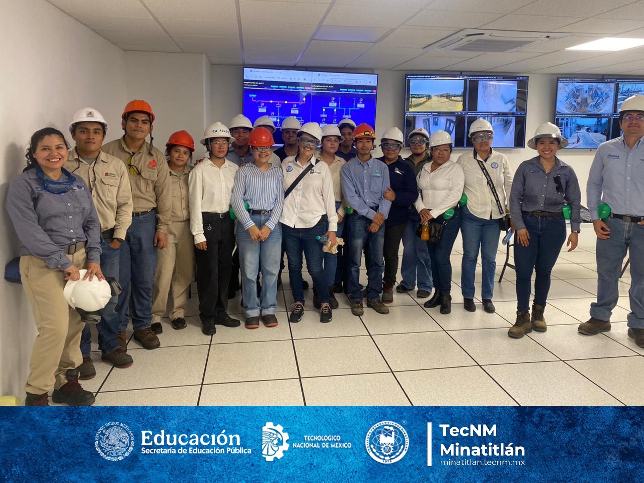 COMO PARTE DE SU FORMACIÓN PROFESIONAL ESTUDIANTES DE INGENIERÍA QUÍMICA DEL TECNOLÓGICO DE MINATITLÁN REALIZAN VISITA TÉCNICA A LA EMPRESA “INDUSTRIA QUÍMICA DEL ISTMO” 