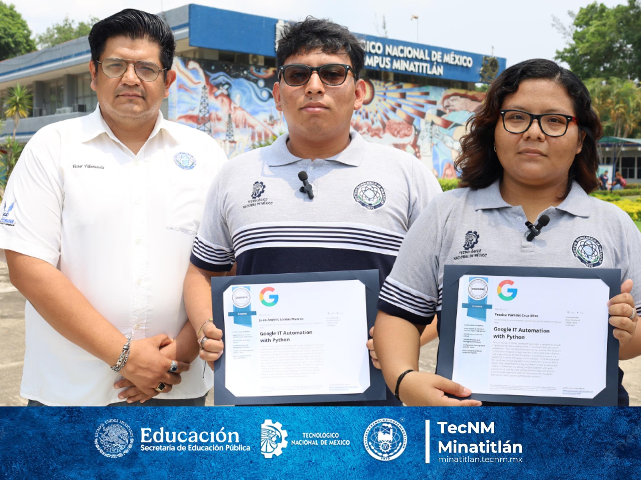 ESTUDIANTES DEL TECNOLÓGICO DE MINATITLÁN OBTIENEN CERTIFICACIÓN DE GOOGLE Y ALCANZAN OPORTUNIDADES INTERNACIONALES