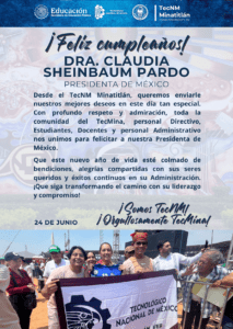 ¡FELIZ CUMPLEAÑOS, DRA. CLAUDIA SHEIMBAUM PARDO, PRESIDENTA DE MÉXICO!