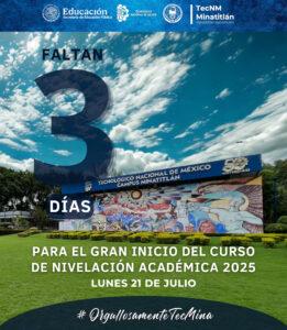CUENTA REGRESIVA: EN TRES DÍAS INICIAMOS EL CURSO DE NIVELACIÓN ACADÉMICA 2025