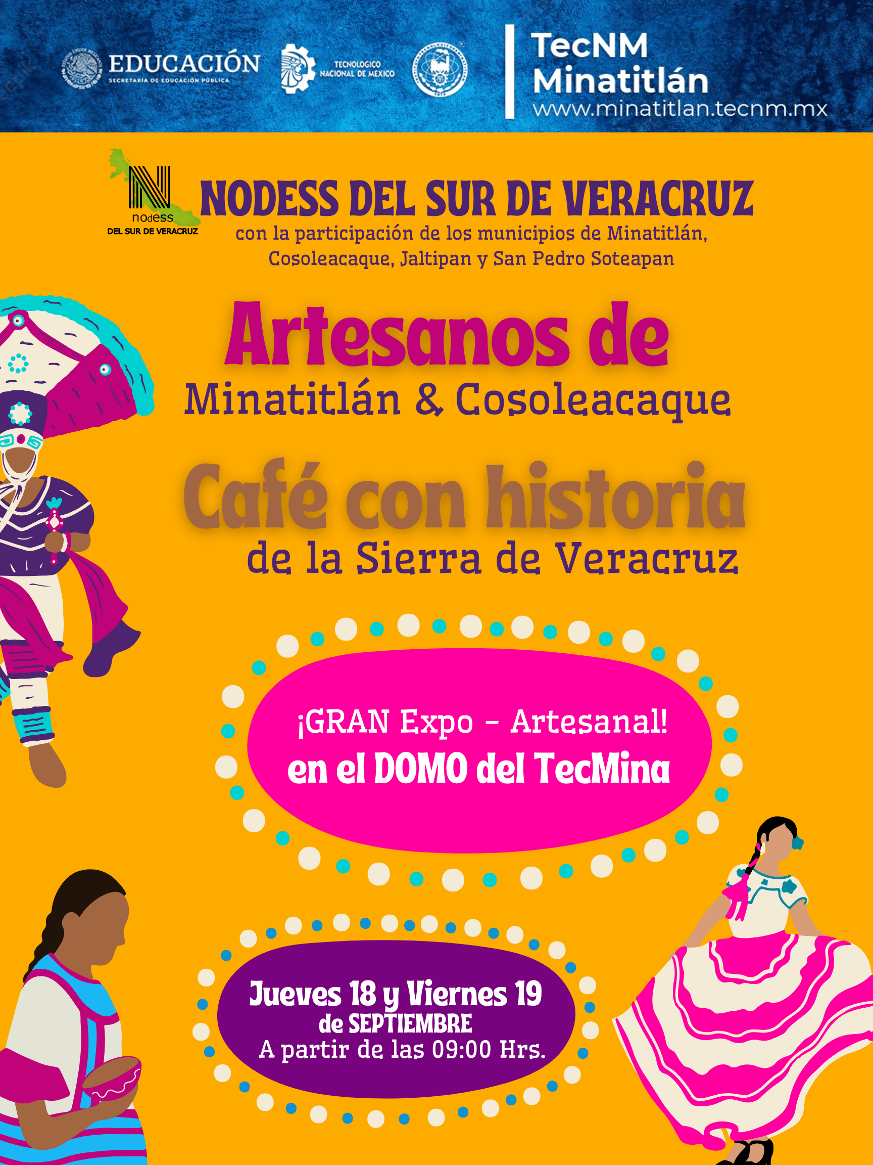 ¡TE INVITAMOS A LA GRAN EXPO-ARTESANAL DEL NODESS DEL SUR DE VERACRUZ! 