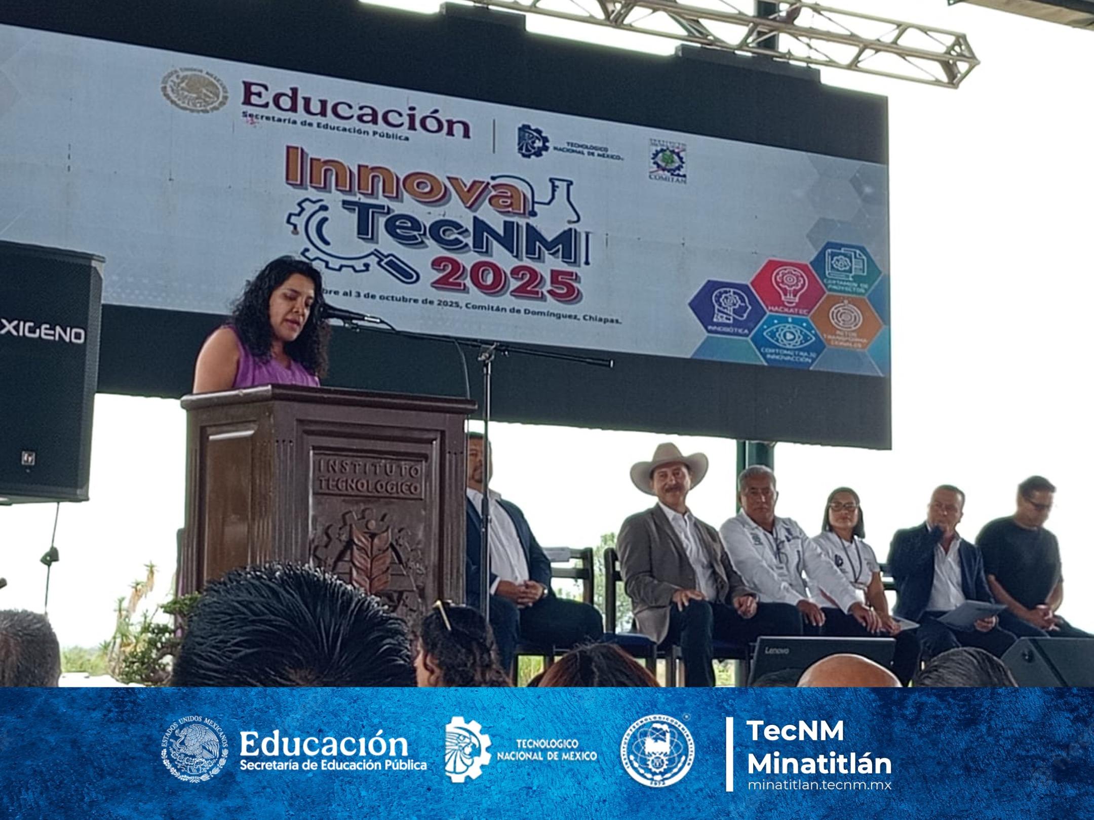 ESTUDIANTES DEL TECNOLÓGICO DE MINATITLÁN PARTICIPAN EN LA INAUGURACIÓN DE LA ETAPA REGIONAL DEL INNOVATECNM 2025, PRESIDIDA POR LA MTRA. ANDREA ZÁRATE FUENTES