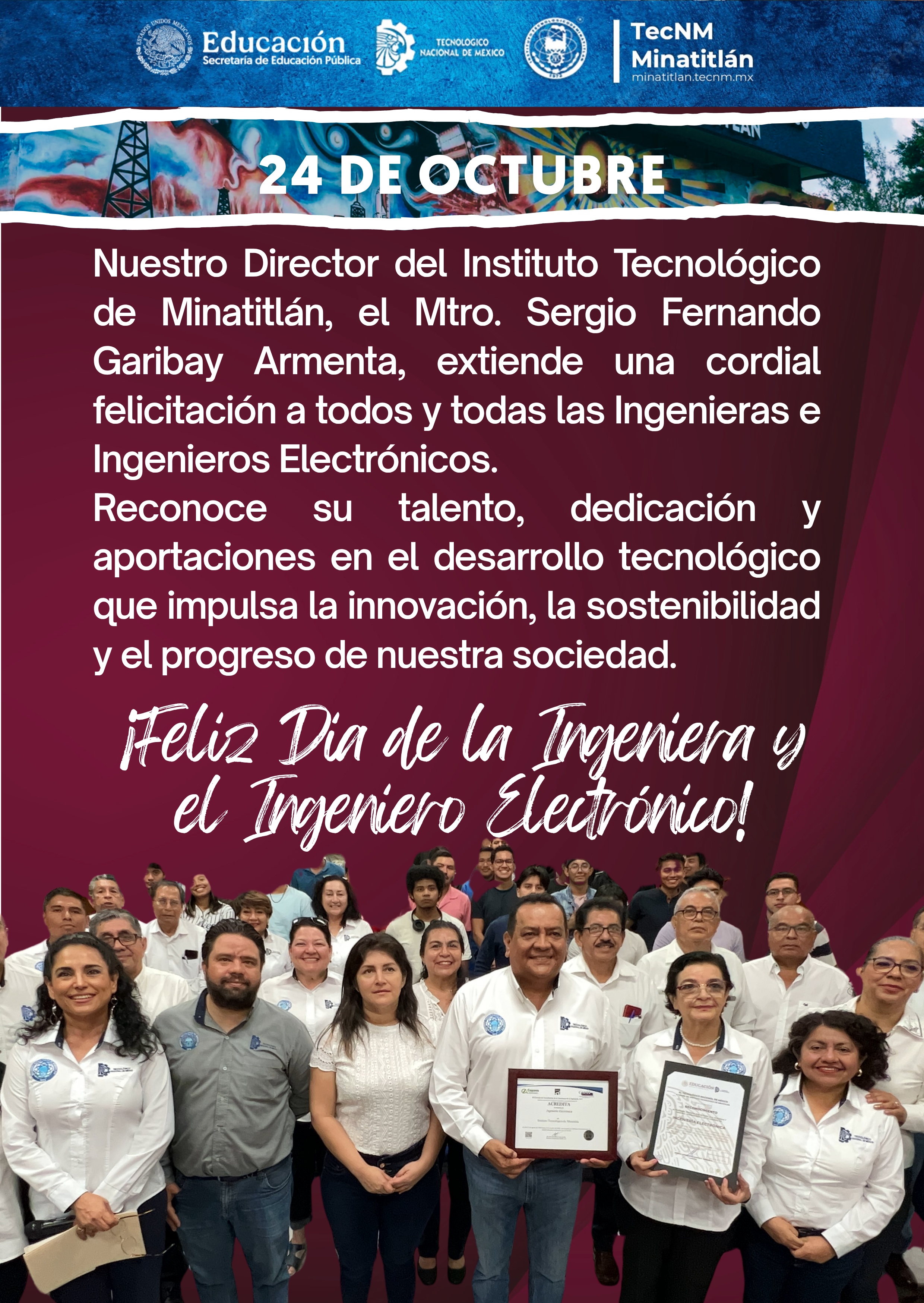 ¡FELIZ DÍA DE LA INGENIERA Y EL INGENIERO ELECTRÓNICO!