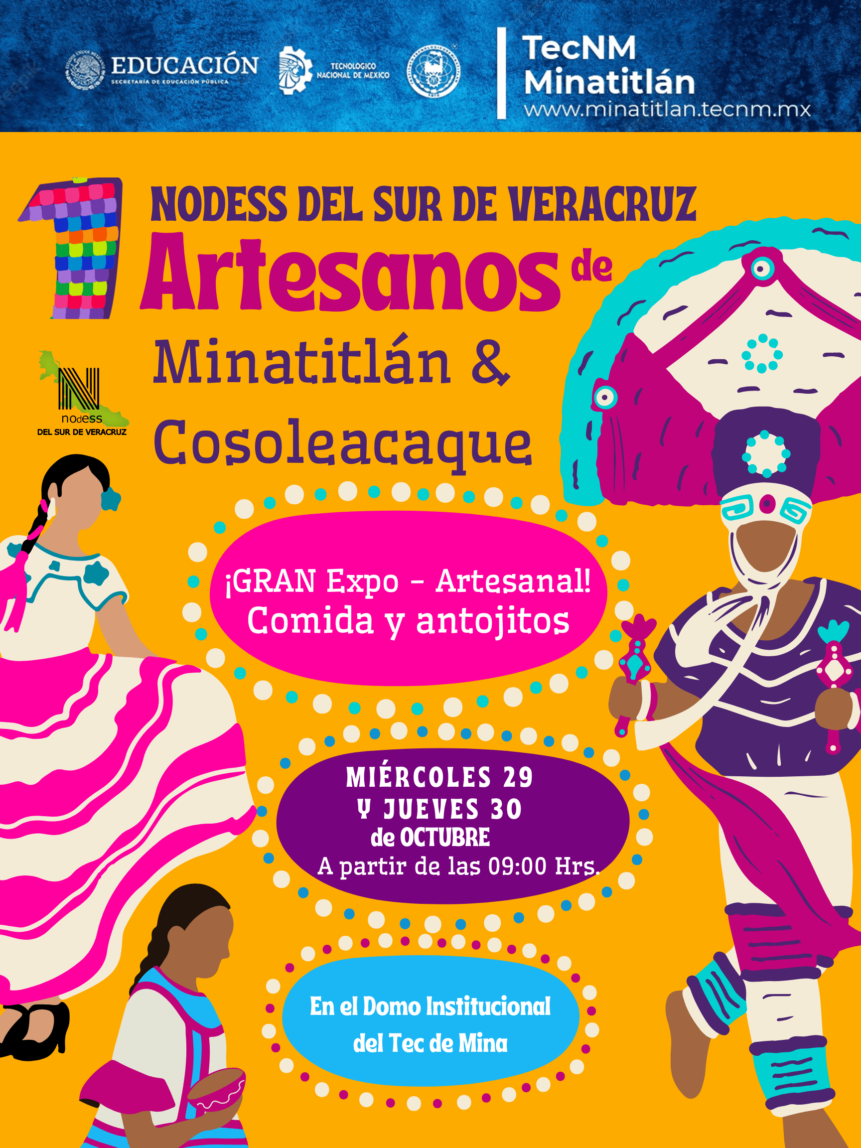 ¡ASISTE A LA GRAN EXPO – ARTESANAL DE NODESS Y PRENODESS DEL TEC DE MINA!