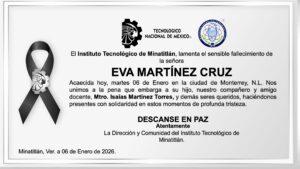 ESQUELA SRA. EVA MARTÍNEZ CRUZ