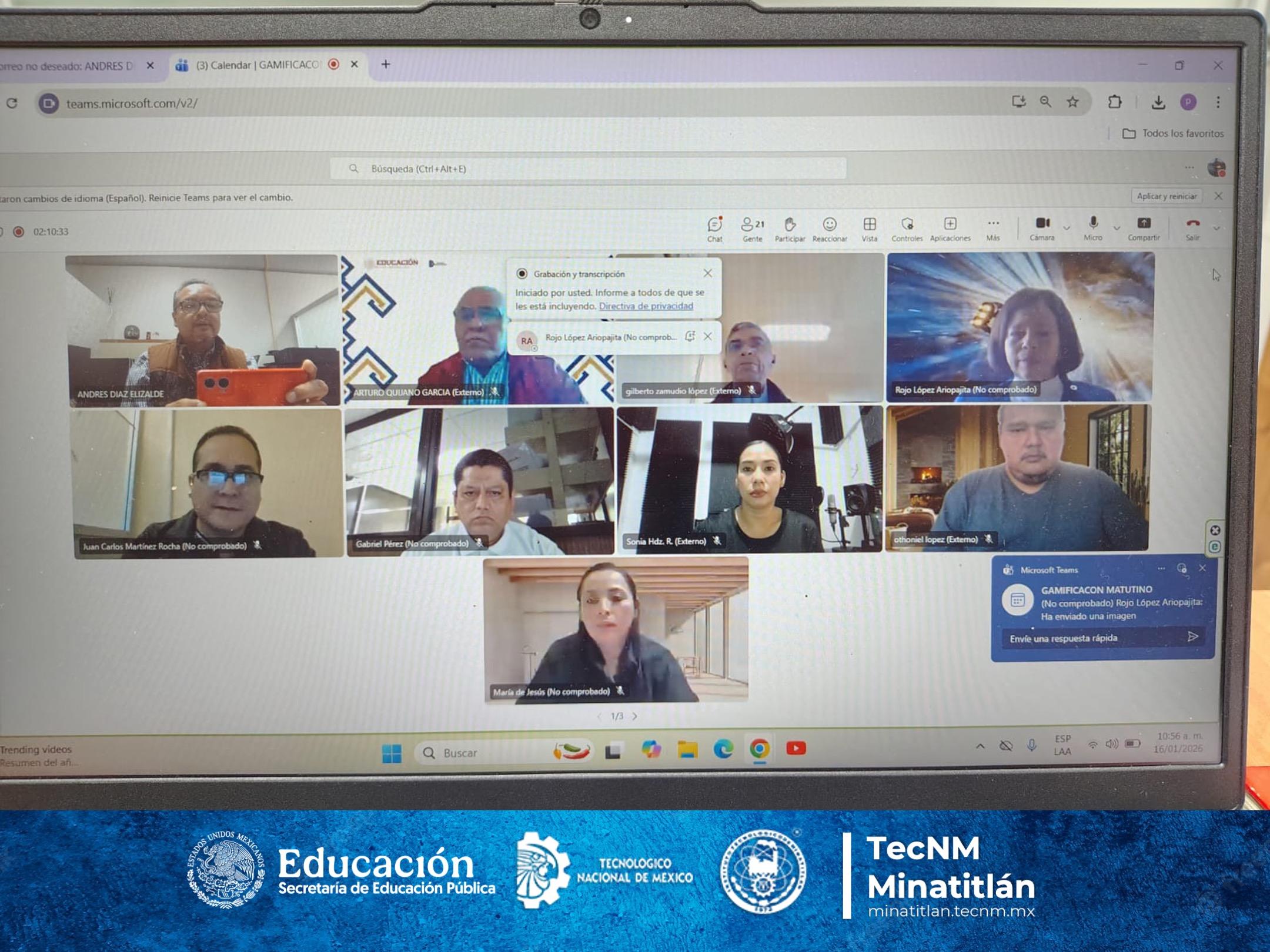 DOCENTE DEL TECNOLÓGICO DE MINATITLÁN PARTICIPA COMO INSTRUCTOR NACIONAL EN CURSO DE GAMIFICACIÓN DEL TECNM