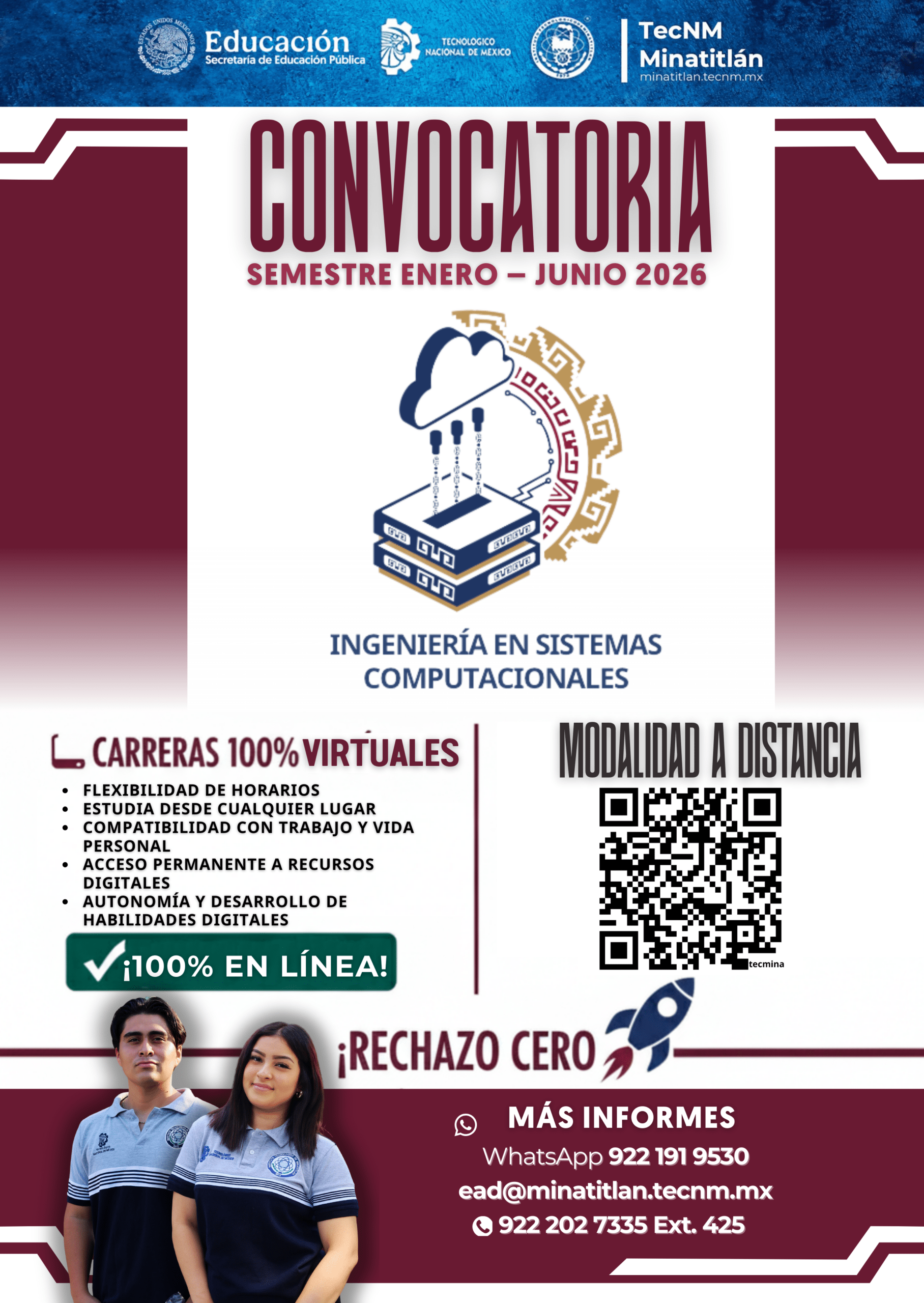 ¡EN EL TECMINA TU FUTURO NO TIENE FRONTERAS!