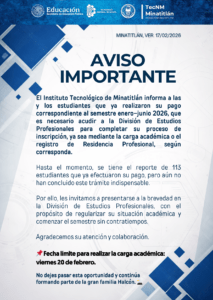 AVISO IMPORTANTE: ESTUDIANTES
