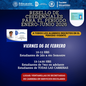RESELLO DE CREDENCIALES PERIODO ENERO – JUNIO 2026