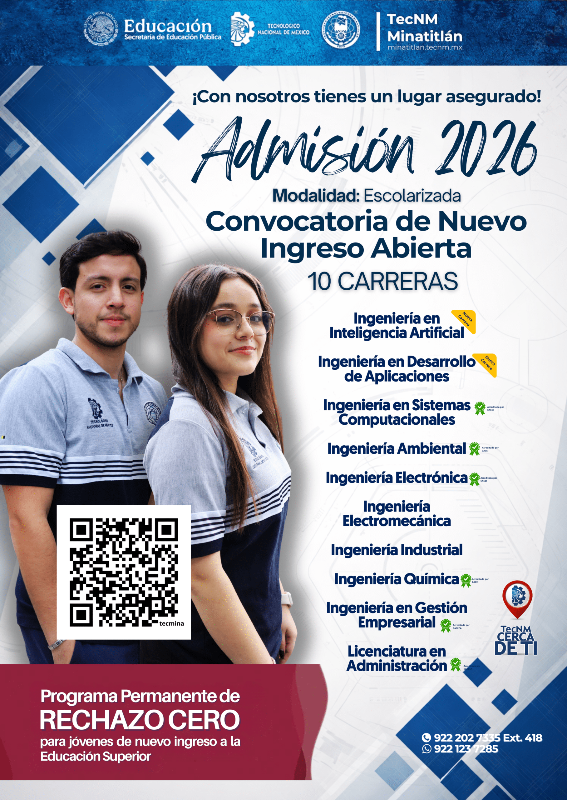 ¡CONVOCATORIA NUEVO INGRESO AGOSTO – DICIEMBRE 2026!