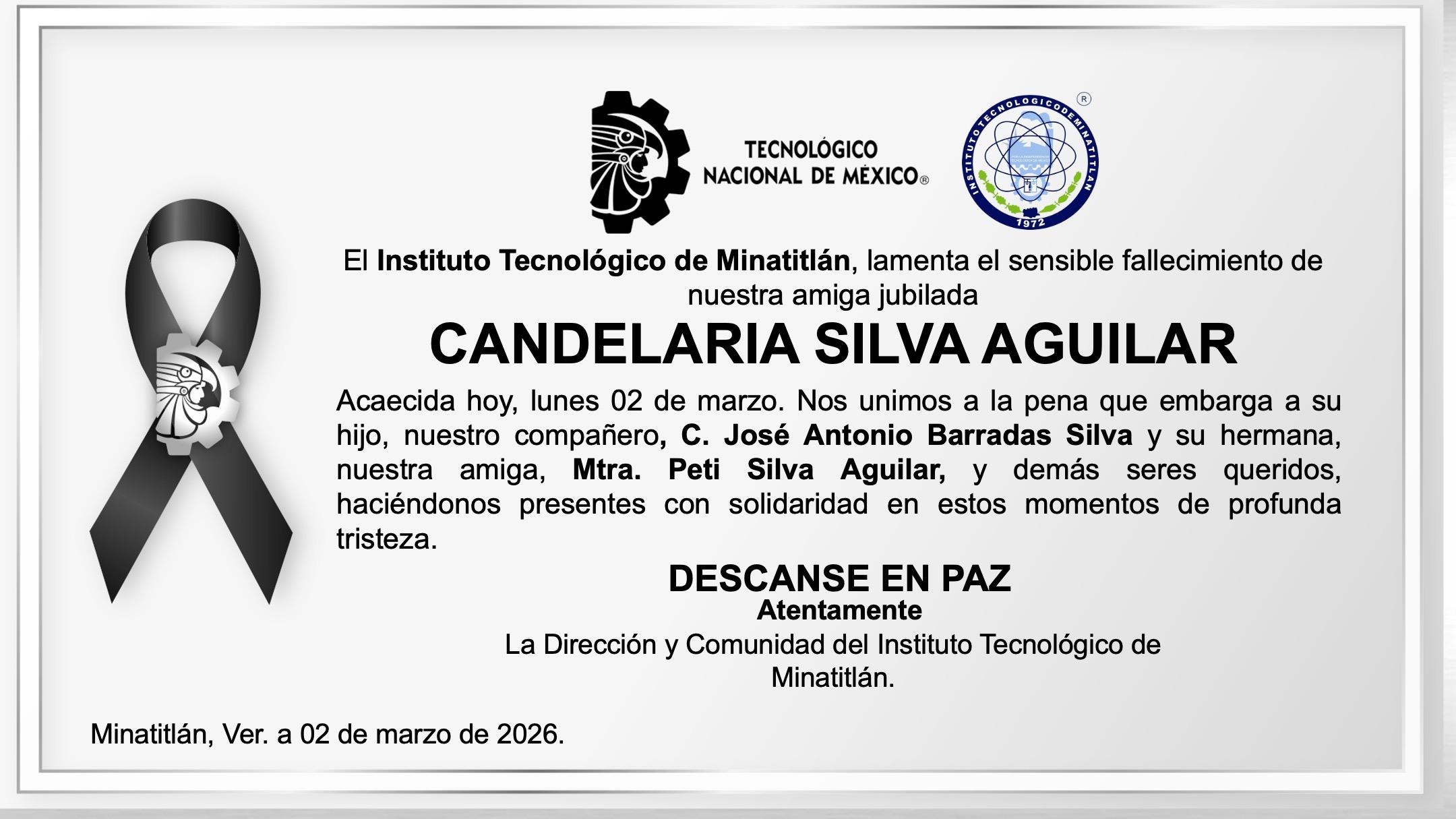 ESQUELA CANDELARIA SILVA AGUILAR