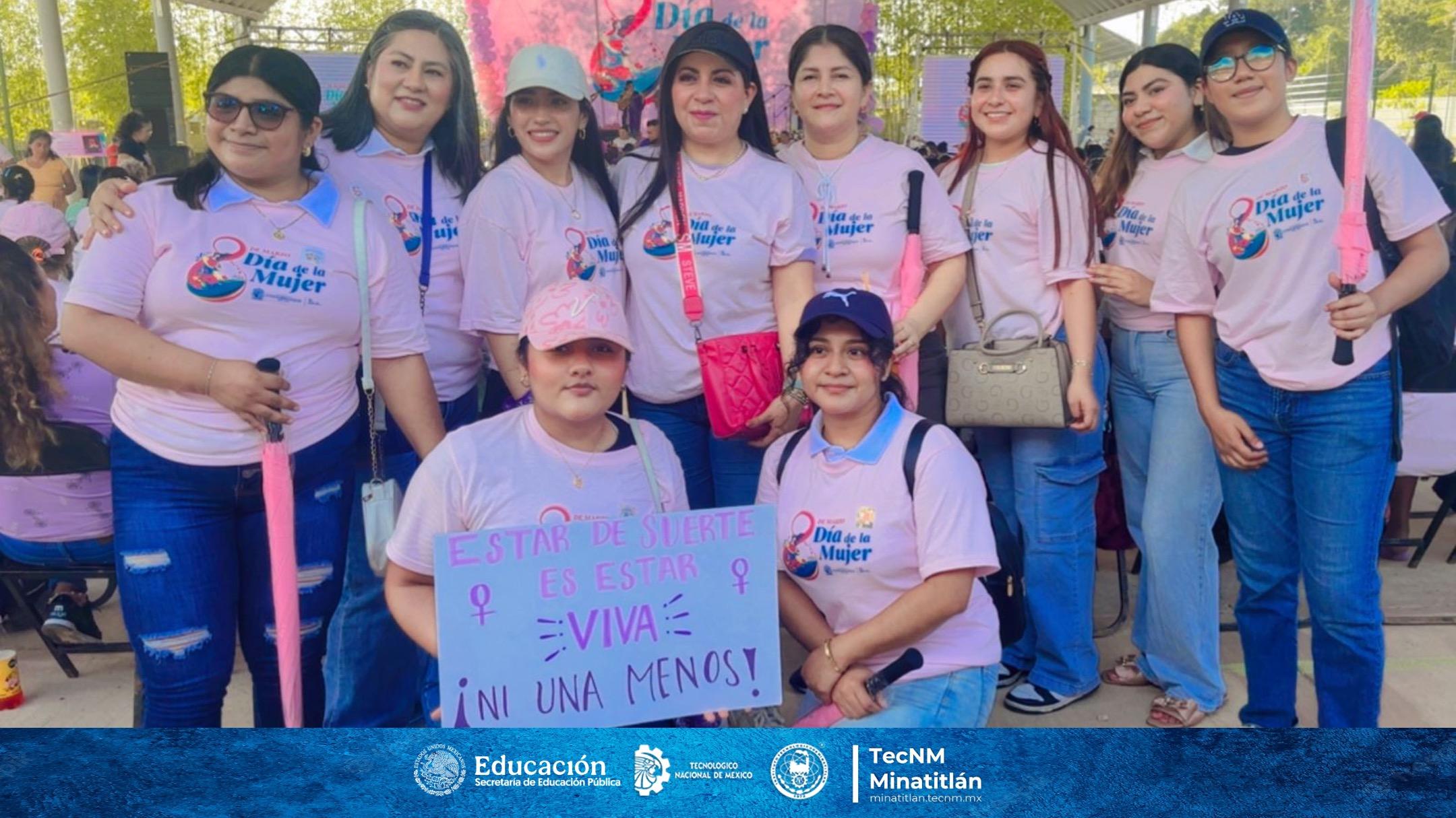 PARTICIPA COMUNIDAD DEL TECNOLÓGICO DE MINATITLÁN EN MARCHA CONMEMORATIVA POR EL DÍA INTERNACIONAL DE LA MUJER EN COSOLEACAQUE