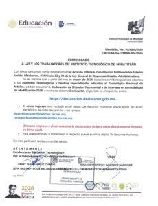 DECLARACIÓN DE SITUACIÓN PATRIMONIAL Y DE INTERESES EN SU MODALIDAD DE MODIFICACIÓN 2026