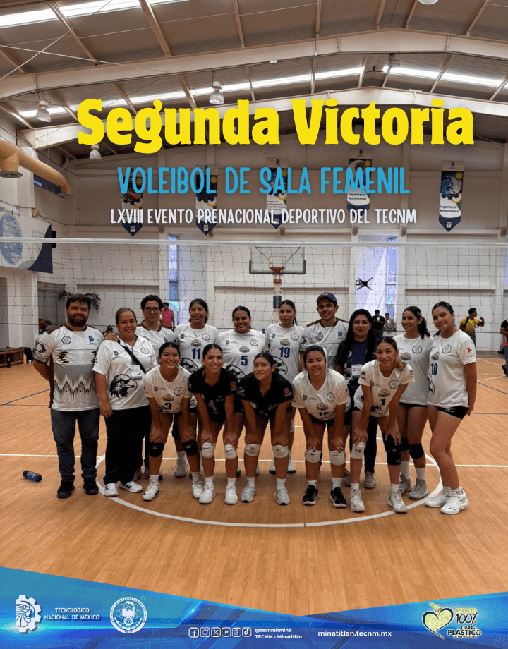 ¡SEGUNDA VICTORIA, LAS HALCONES DE VOLIEBOL DEL TECMINA CONTINUAN VOLANDO ALTO!
