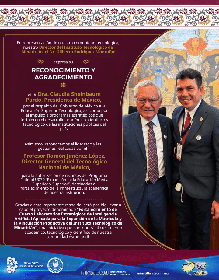 AGRADECIMIENTO AUTORIZACIÓN DE RECURSOS DEL PROGRAMA FEDERAL U079