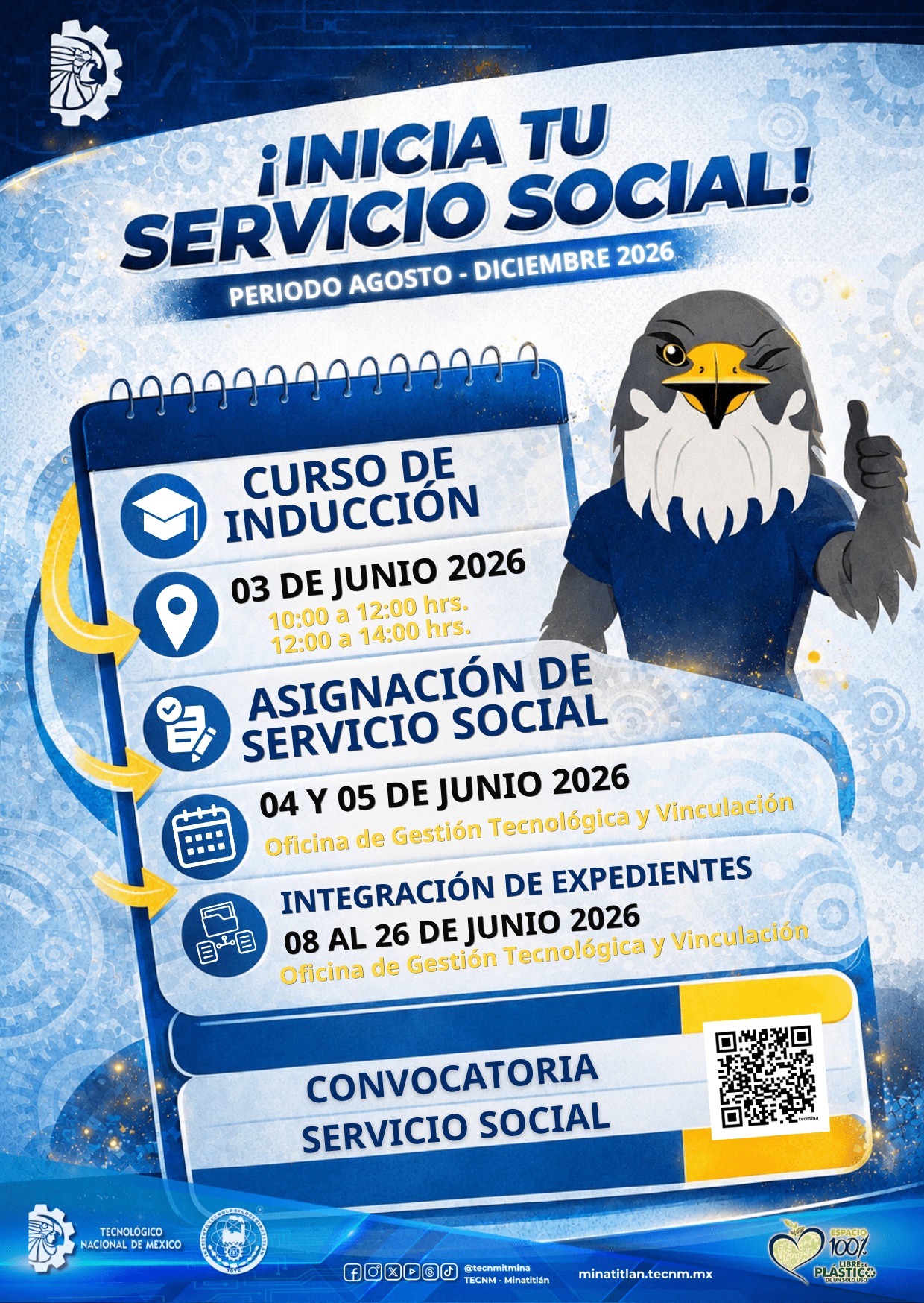 ¡ATENCIÓN, ESTUDIANTES PRÓXIMOS A REALIZAR SU SERVICIO SOCIAL!