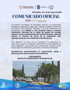 COMUNICADO OFICIAL – XCIV CEREMONIA DE GRADUACIÓN