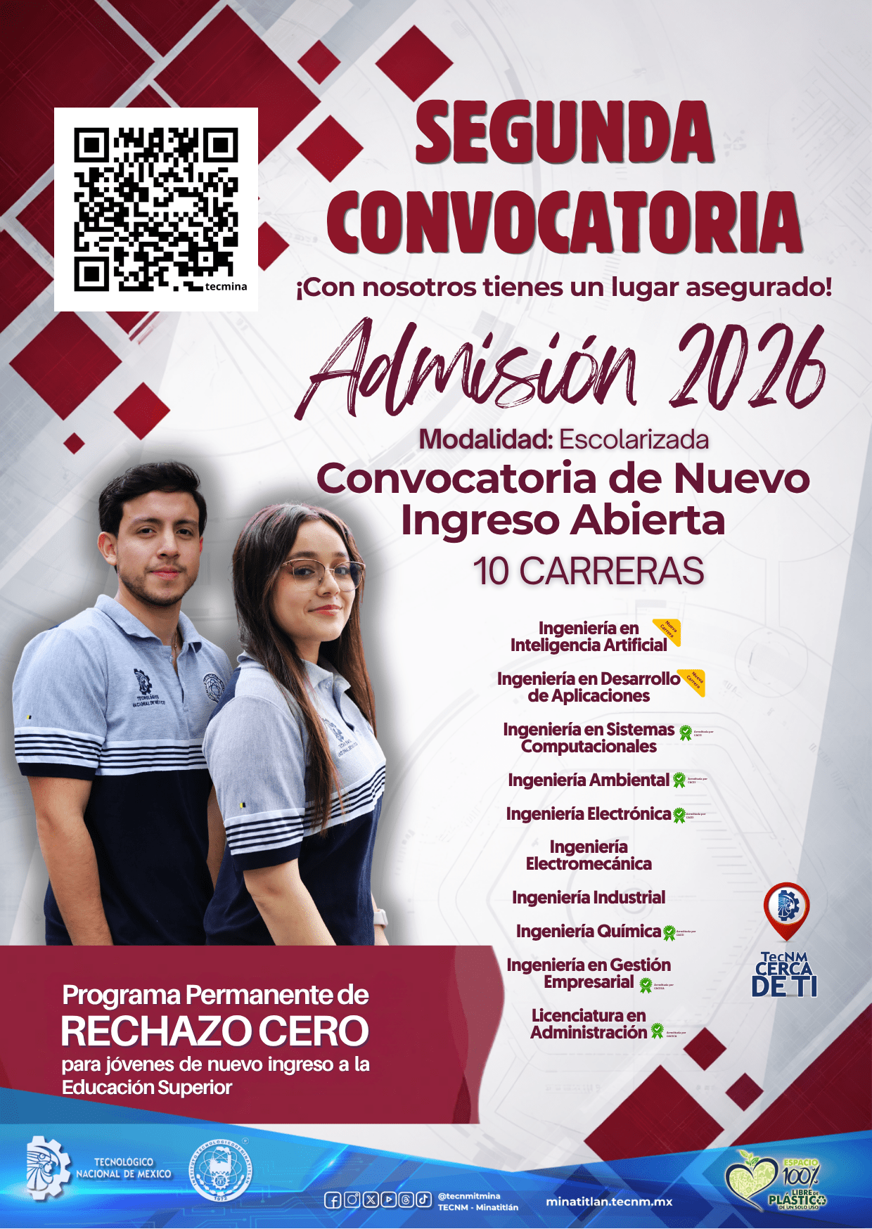 SEGUNDA CONVOCATORIA NUEVO INGRESO 2026