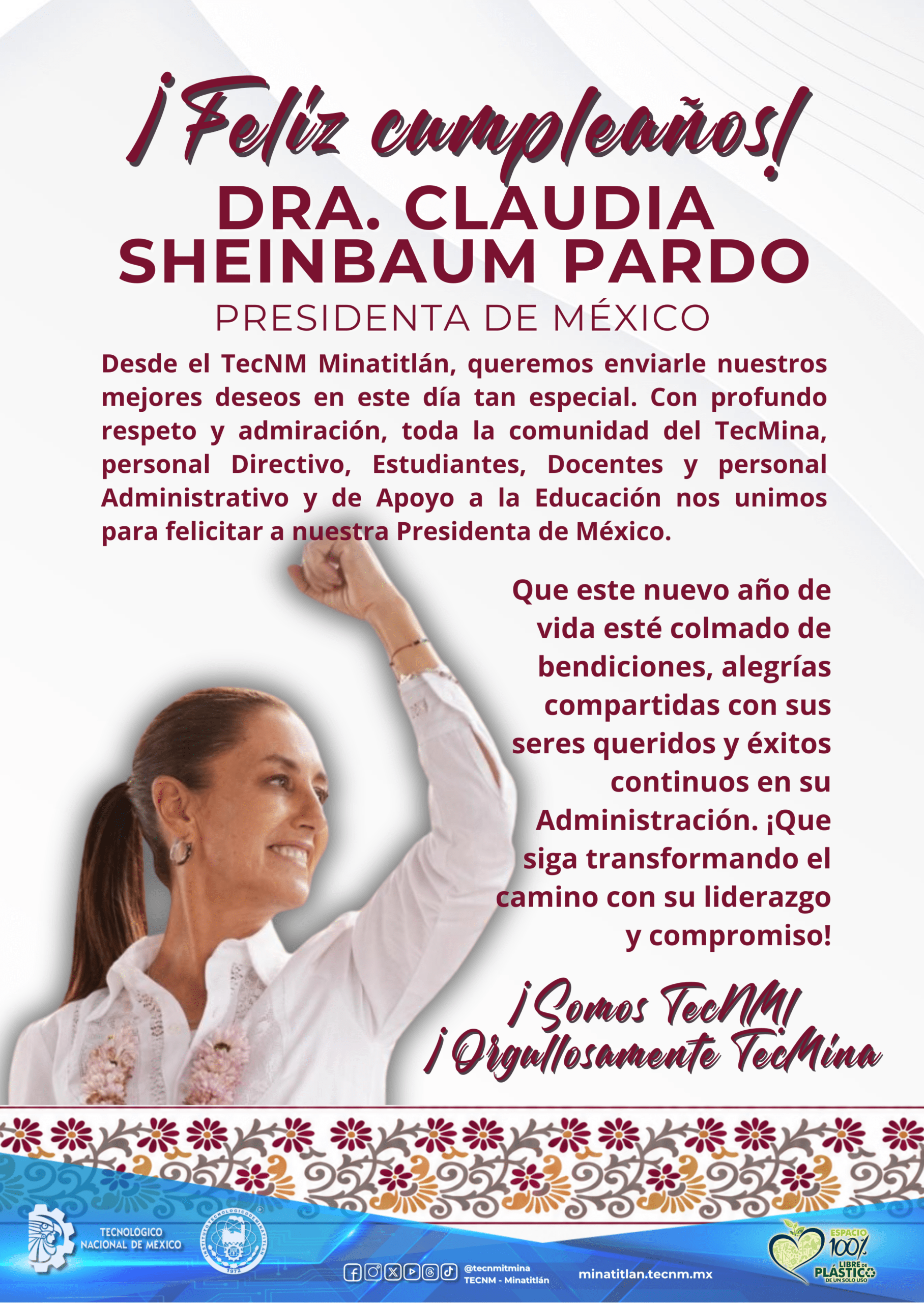 ¡FELIZ CUMPLEAÑOS, DRA. CLAUDIA SHEINBAUM PARDO!