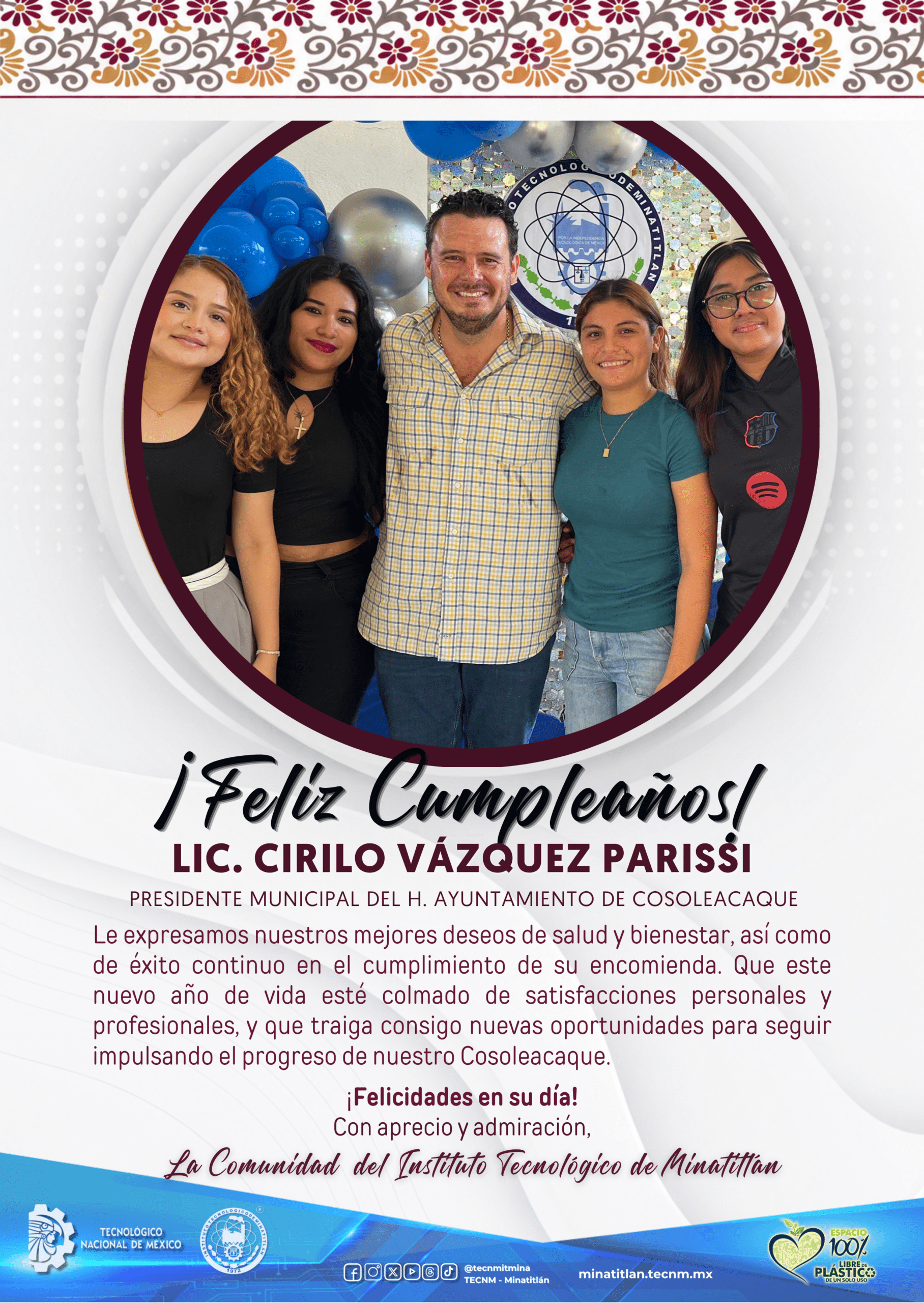 ¡FELIZ CUMPLEAÑOS, LIC. CIRILO VÁZQUEZ PARISSI!
