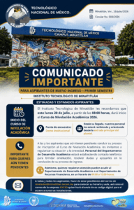 COMUNICADO IMPORTANTE: CURSO DE NIVELACIÓN ACADÉMICA 2026