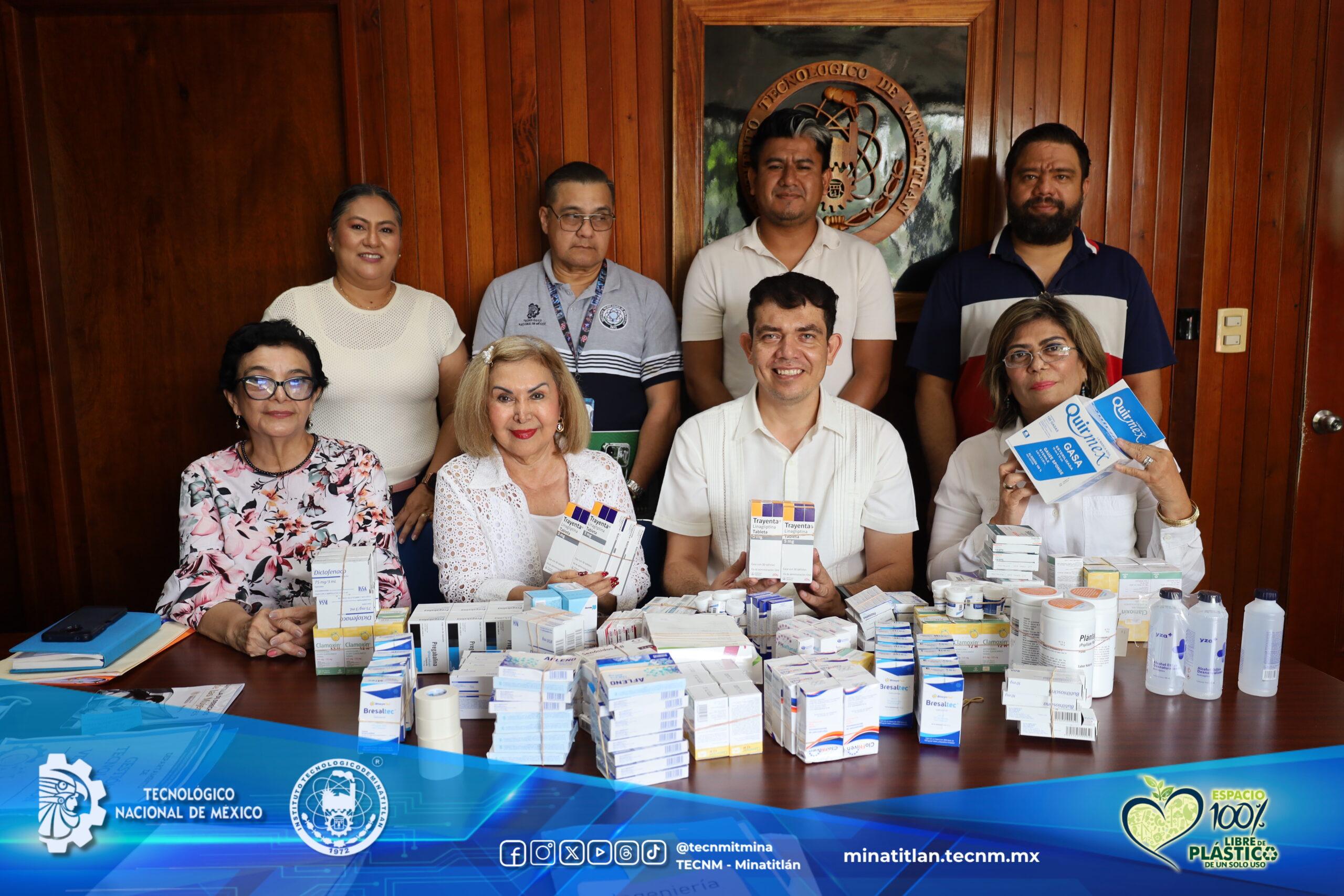 CRUZ ROJA DE MINATITLÁN Y TECNOLÓGICO DE MINATITLÁN FORTALECEN VÍNCULOS DE SOLIDARIDAD CON IMPORTANTE DONACIÓN DE MEDICAMENTOS