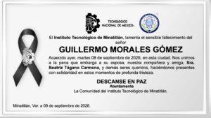 ESQUELA SR. GUILLERMO MORALES GÓMEZ