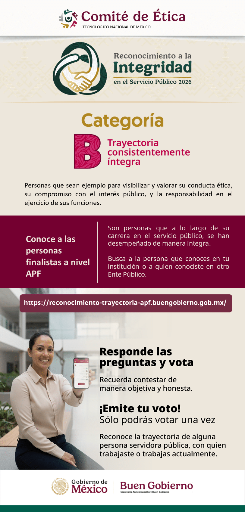 ¡RECONOZCAMOS LA INTEGRIDAD EN EL SERVICIO PÚBLICO!